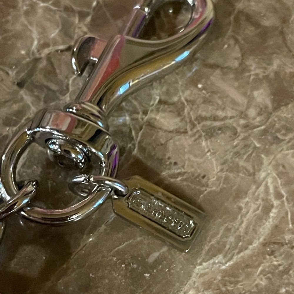 COACH HTF Crystal Gem-Studded Pink Pig Bag Charm Key Fob - Picture 7 of 17